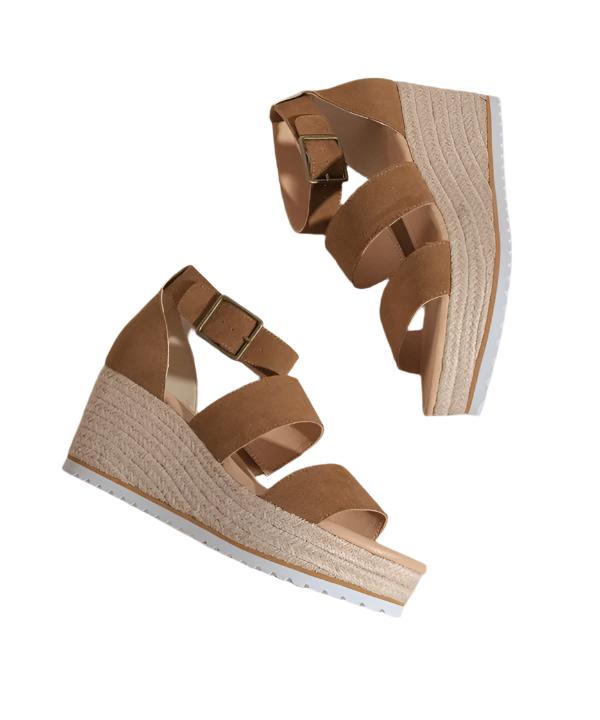 OASIS SOCIETY Slyvie - Double Strap Wedge Heel