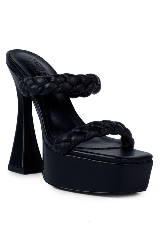 PIN-UP Braided High Heel Sandals