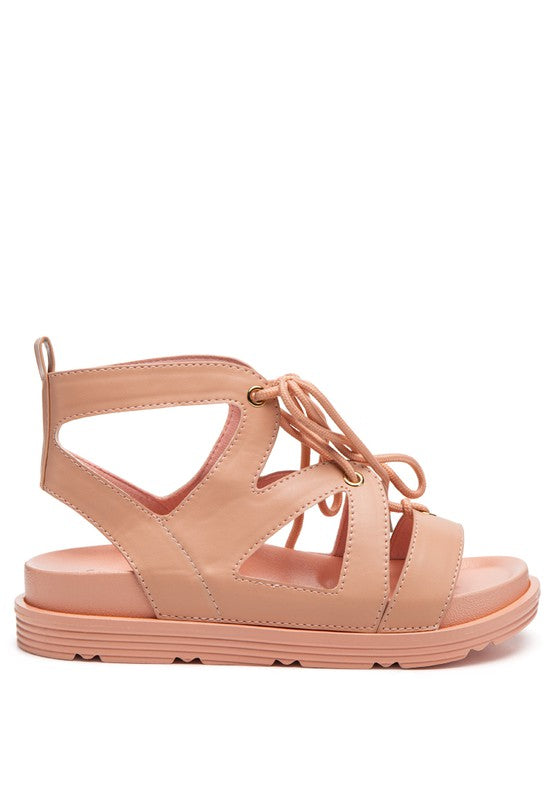 VOOPRET TIE-UP FLAT SANDALS