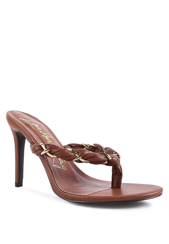 Melodrama High Heeled Braided Thong Sandals