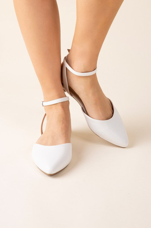 LINDEN-S Ankle Strap Flats