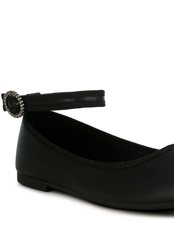 Danseur Ankle Strap Detail Ballet Flats