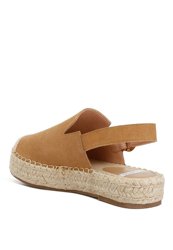 Affie Suede Slingback Strap Espadrilles